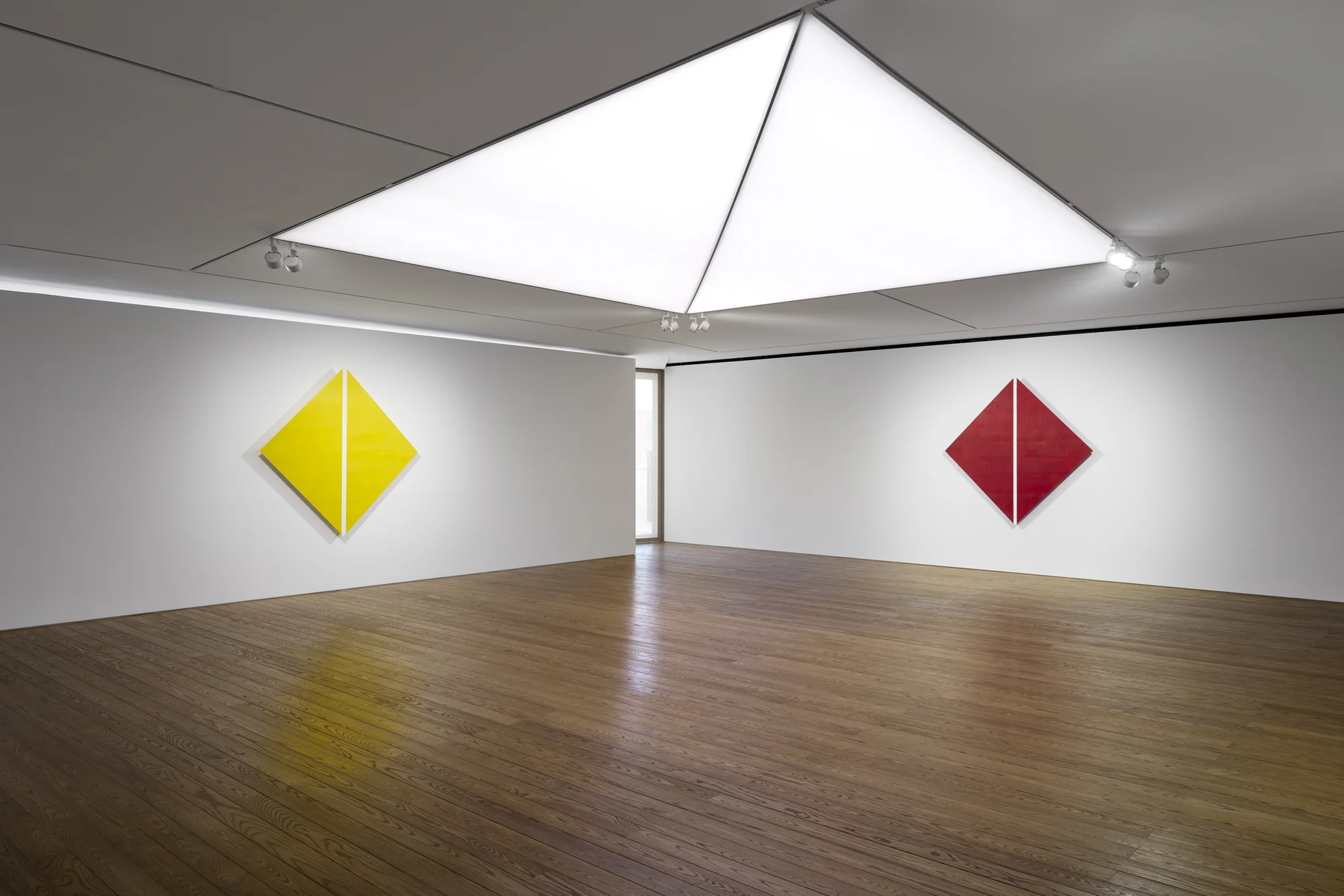 Installation view of Primary Light by Mary Corse