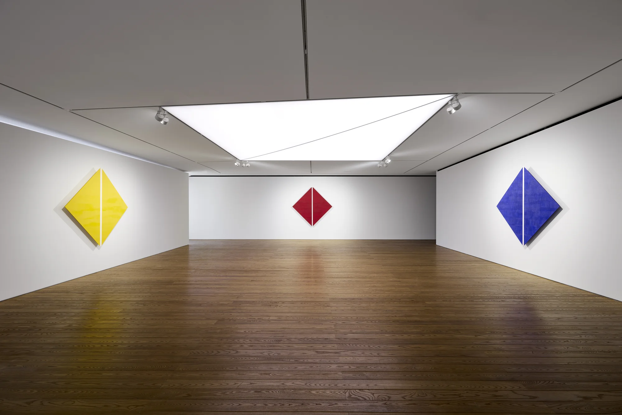 Installation view of Primary Light by Mary Corse