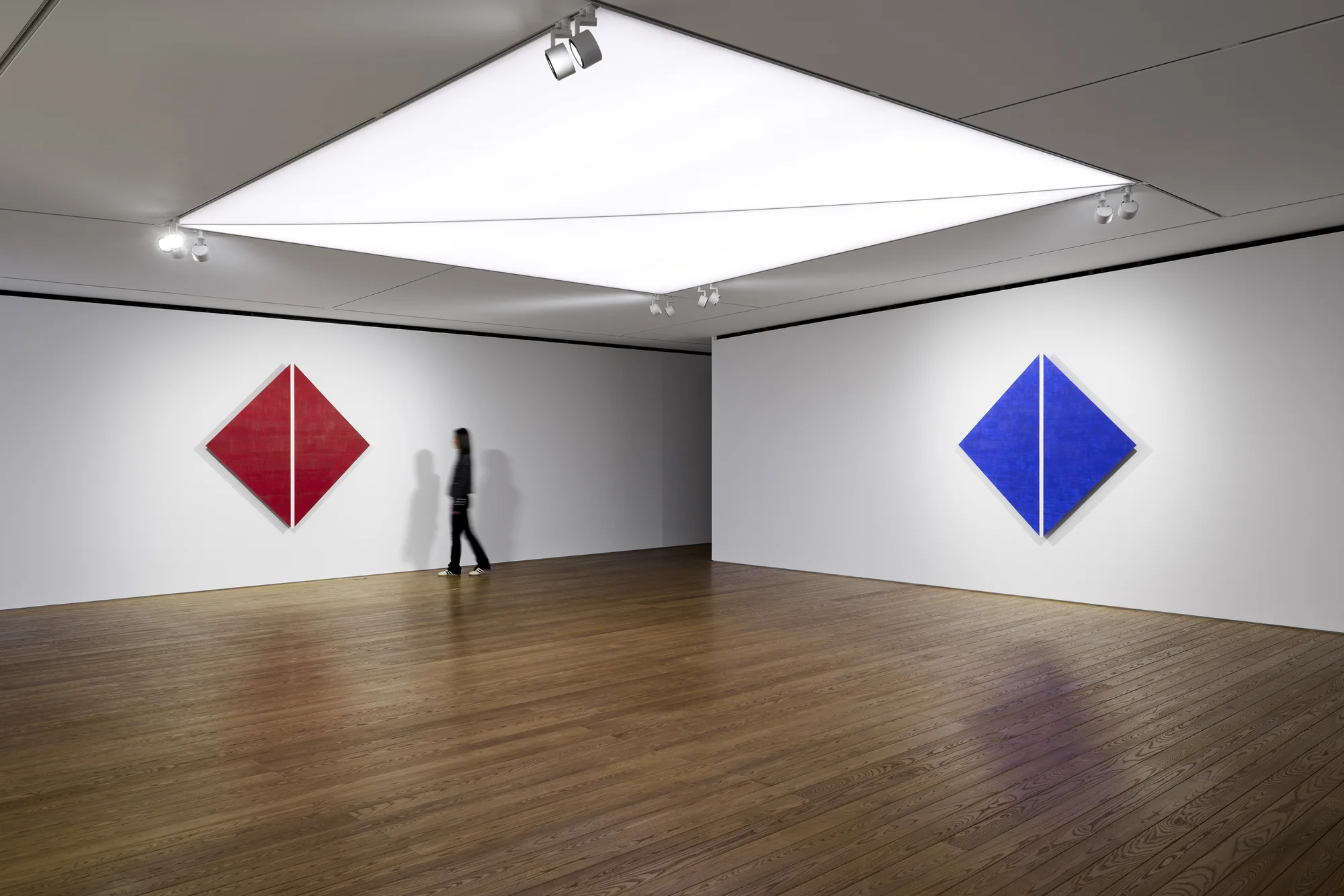 Installation view of Primary Light by Mary Corse
