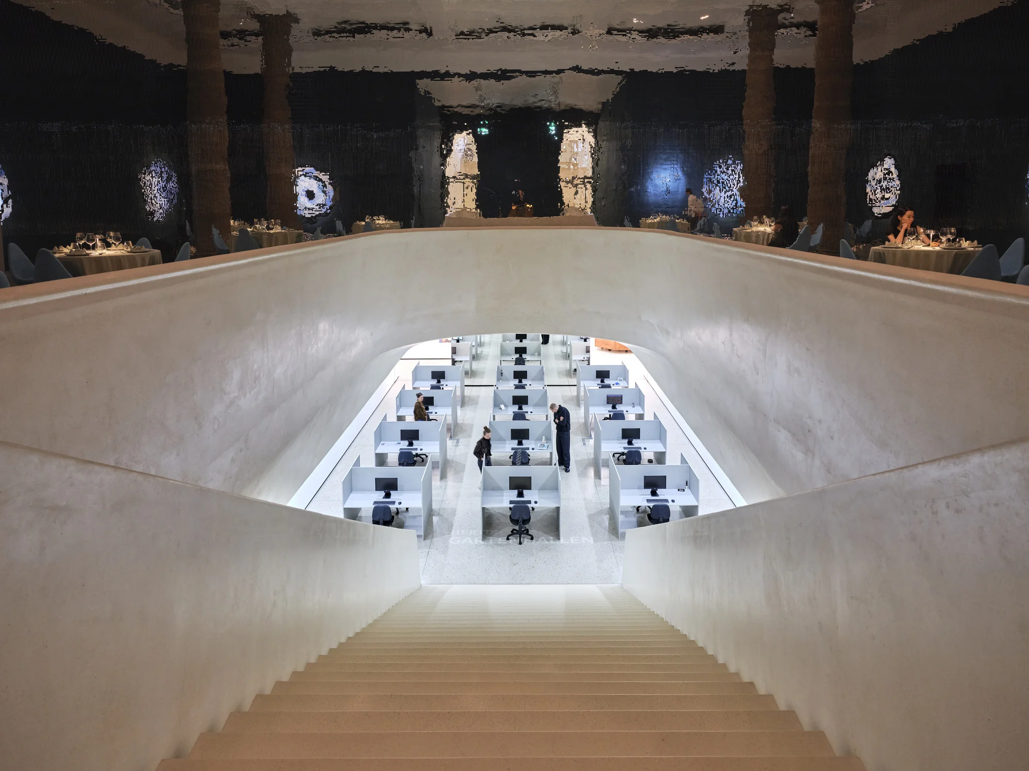 Installation view of Stilleben Mid Gemüse by Elmgreen & Dragset